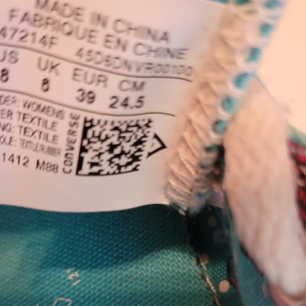 Floral Turquoise Converse - Picture 15 of 16